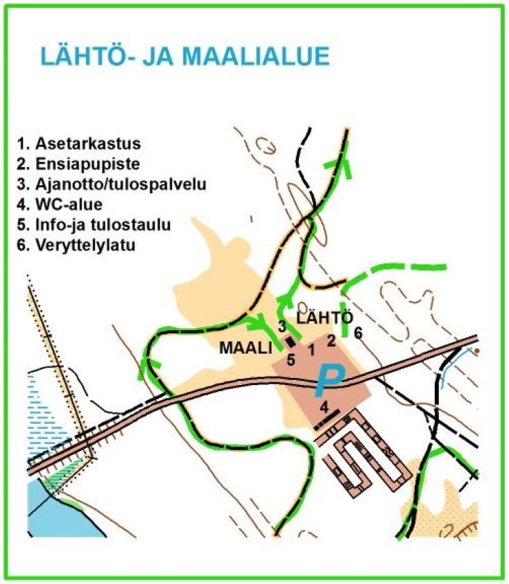 lähtö- ja maalialue kartta